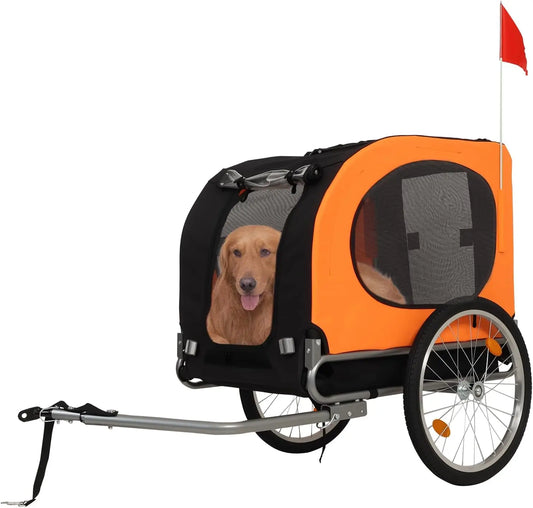 TWISTER.CKB Dog Bike Trailer 88Lbs Capacity Foldable Carrier