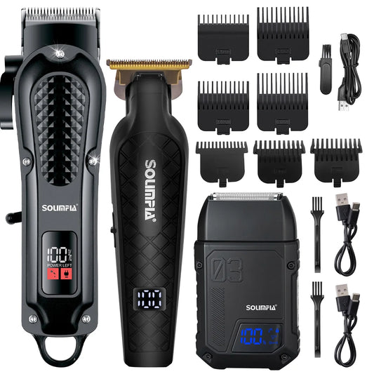 Solimpia Professional Hair Clipper Set Cordless Wet Dry For Men