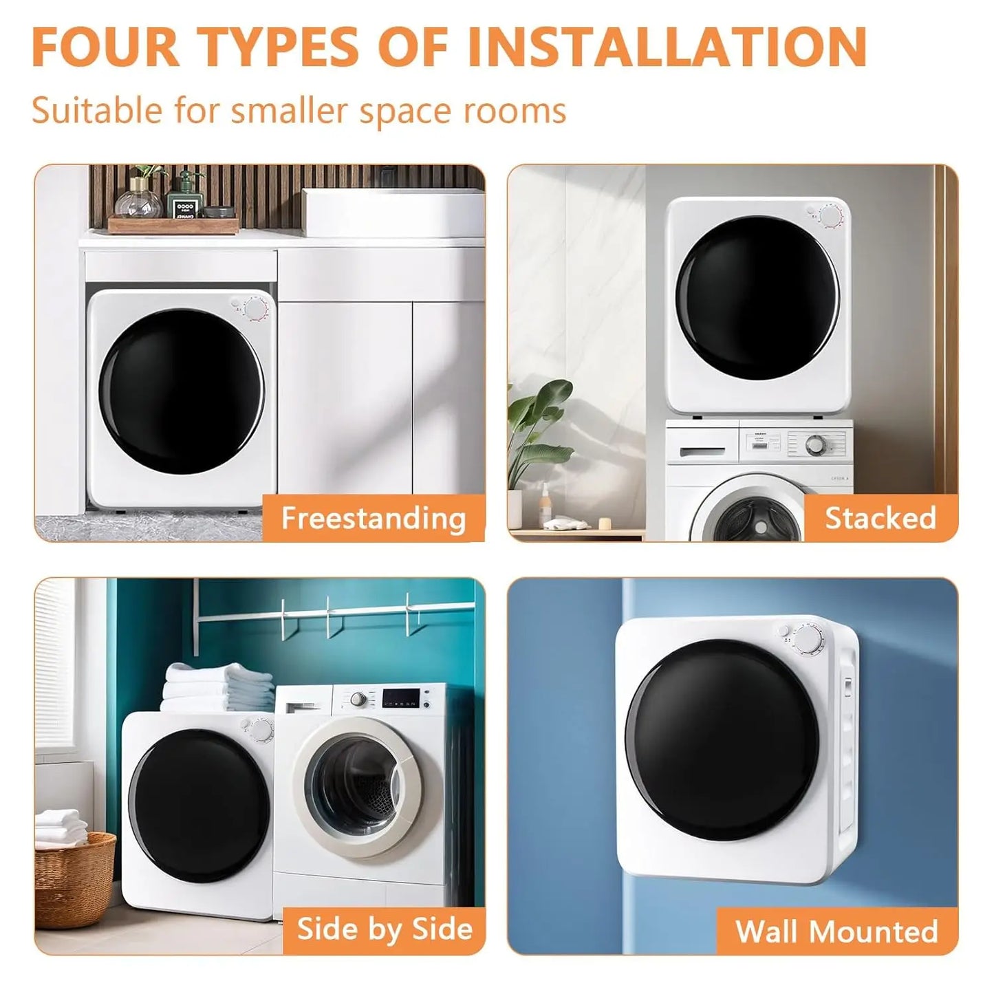 Portable Washer And Dryer Combo Fully Automatic With Five Modes