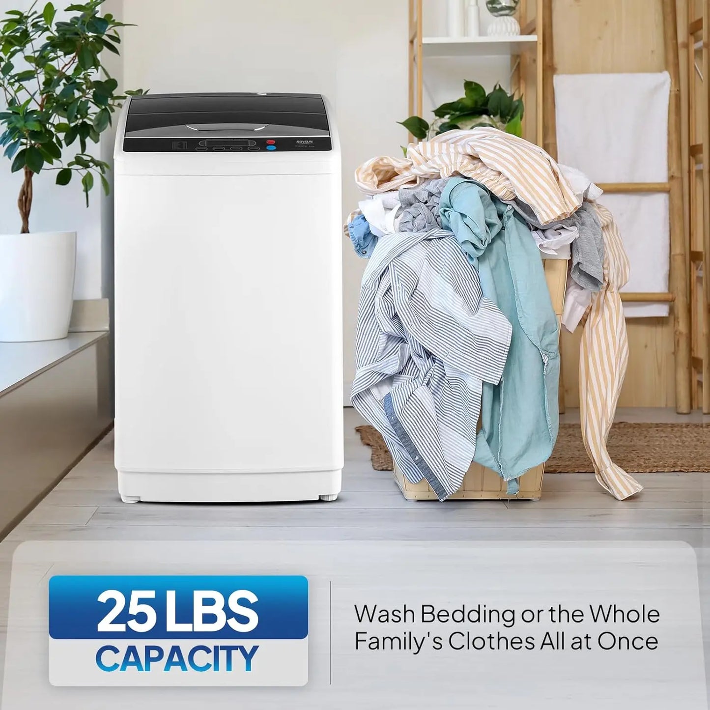 Portable Full Automatic Compact Washing Machine With Stainless Steel Drum