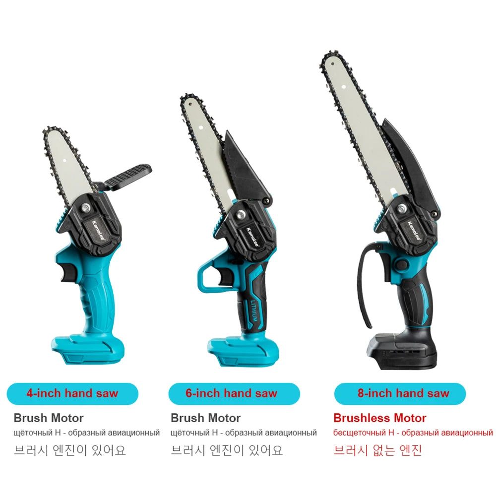 Kamolee Brushless Electric Chainsaw Mini Wood Cutter Pruning