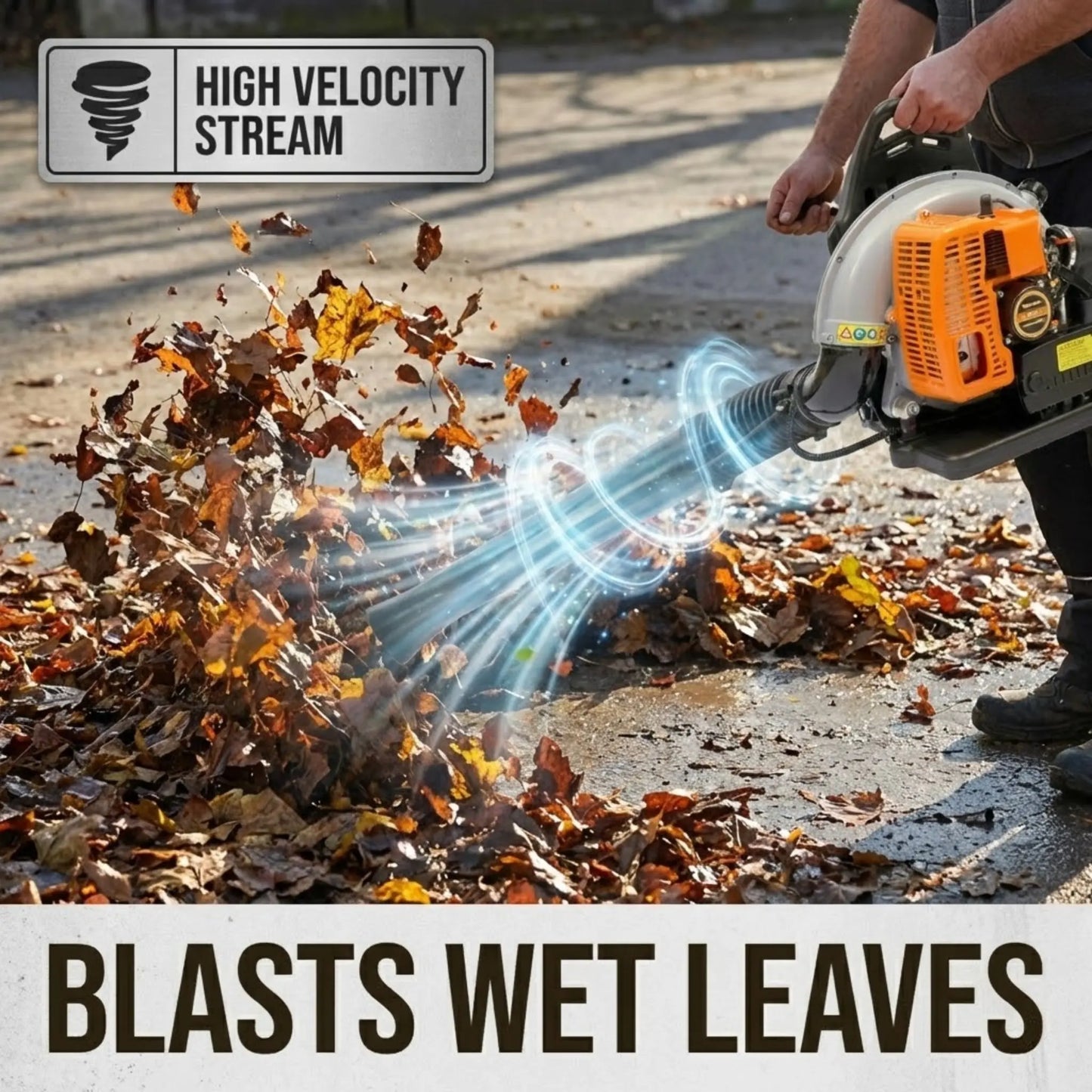 63CC Backpack Gas Leaf Blower 850CFM Commercial Heavy Duty