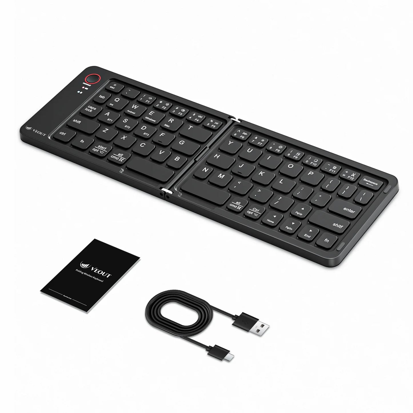 LISM E4 Wireless Folding Keyboard for Laptops and Tablets
