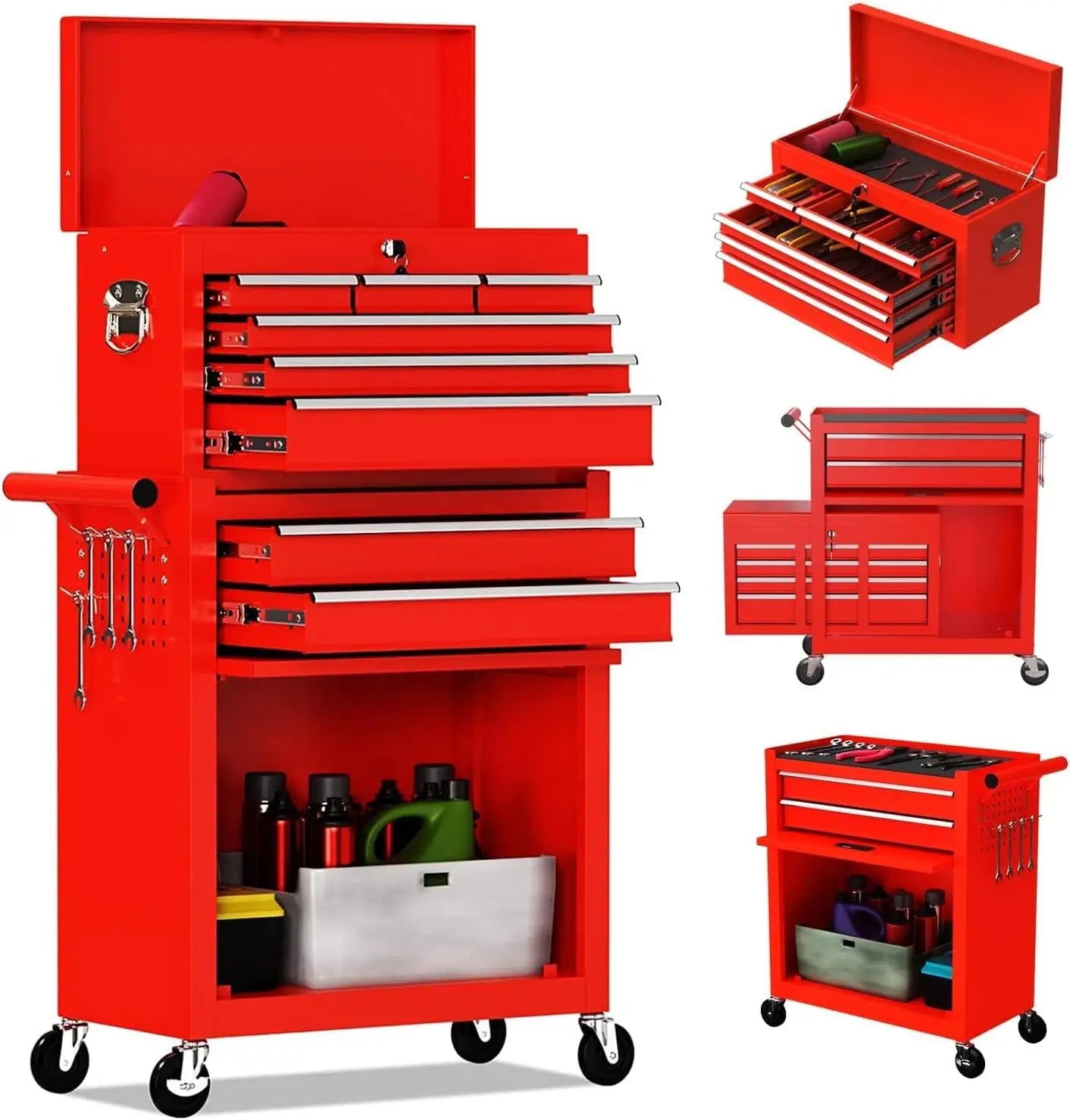 MOYU Rolling Tool Chest With Drawers And Wheels For Storage