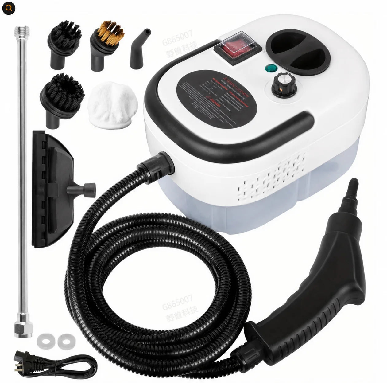 2500W Portable Handheld Steam Cleaner 110V With Accessories