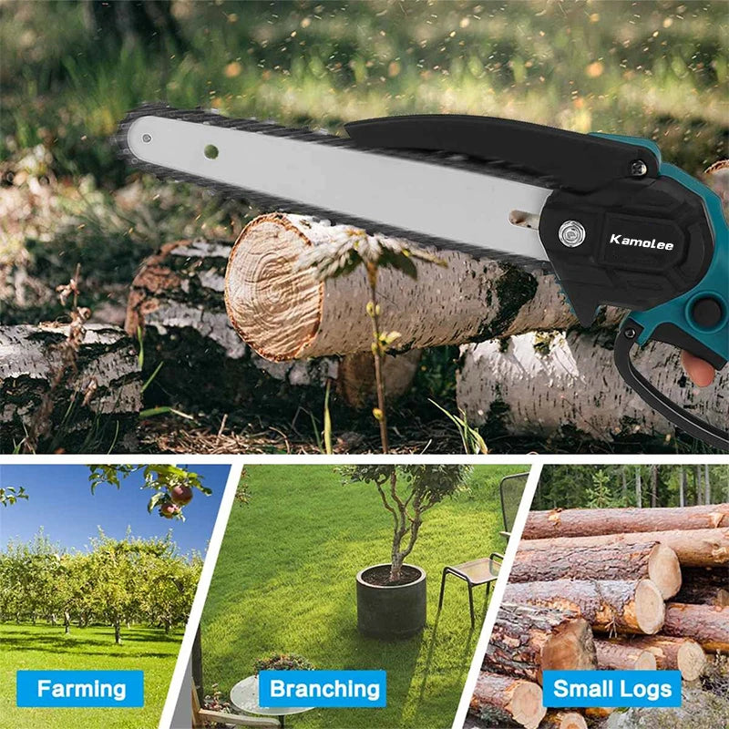 Kamolee Brushless Electric Chainsaw Mini Wood Cutter Pruning