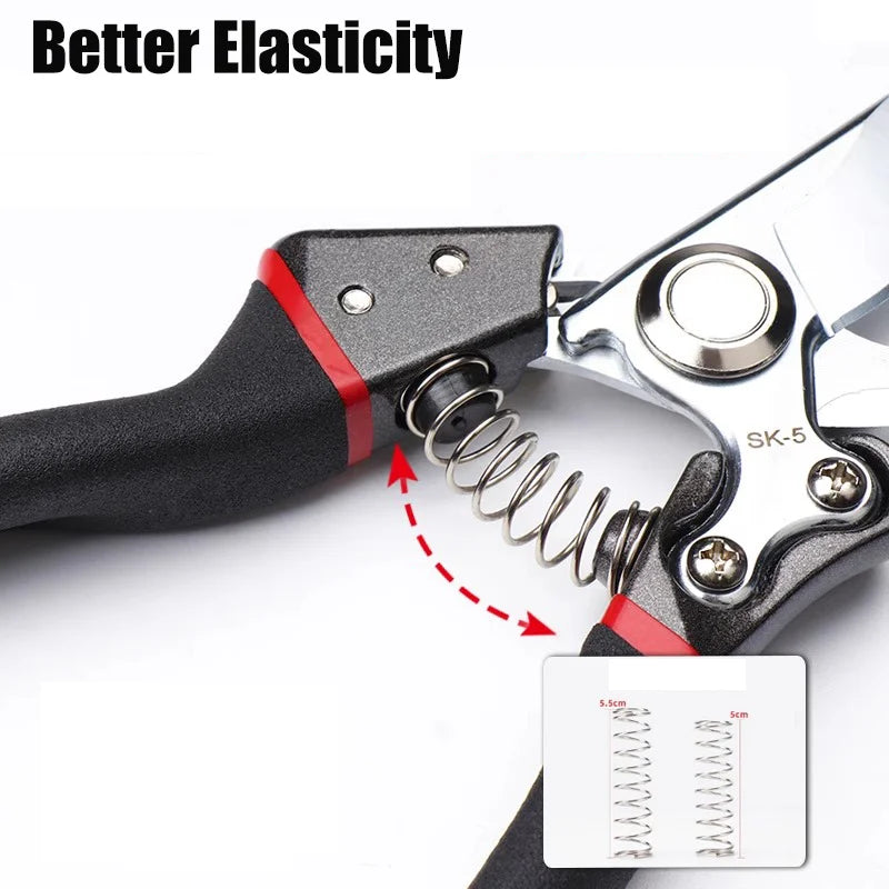 Garden Pruning Shears With SK5 Steel Blades Orchard Trimmer