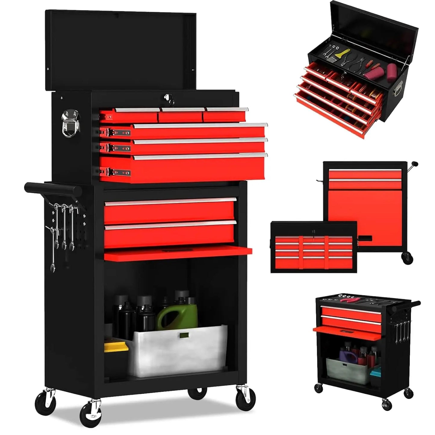 MOYU Rolling Tool Chest With Drawers And Wheels For Storage