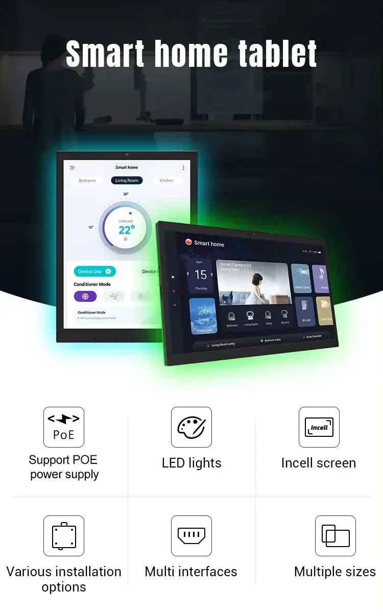 Android POE Tablet Wall Mount Smart Home Control Panel