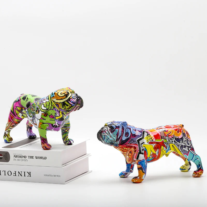 FLYuechun Ranan Bulldog Resin Ornament Modern Home Decor