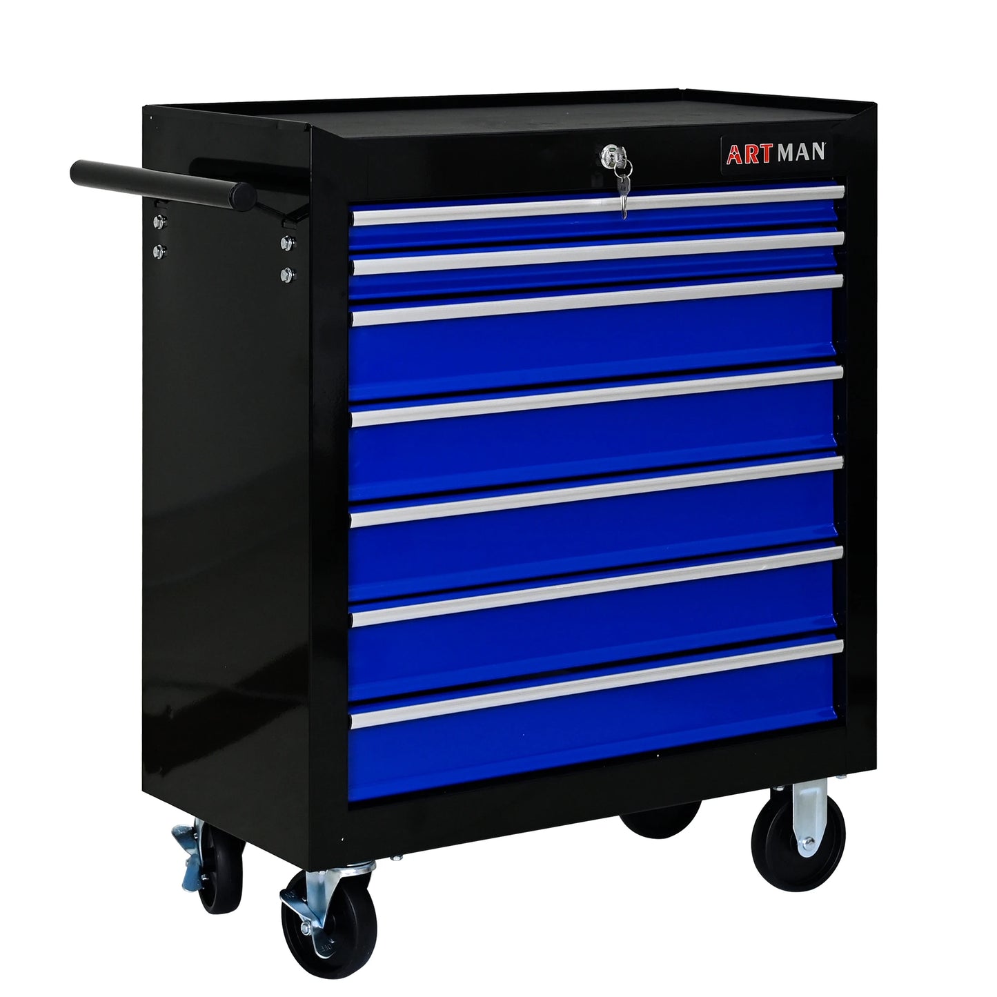 Artman 7 Drawer Rolling Tool Cabinet With Key Lock