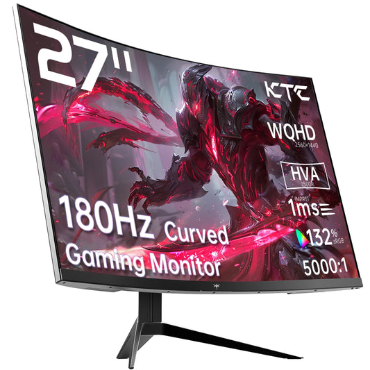 KTC WQHD 180Hz 1ms Curved Gaming Monitor FreeSync HDMI DisplayPort