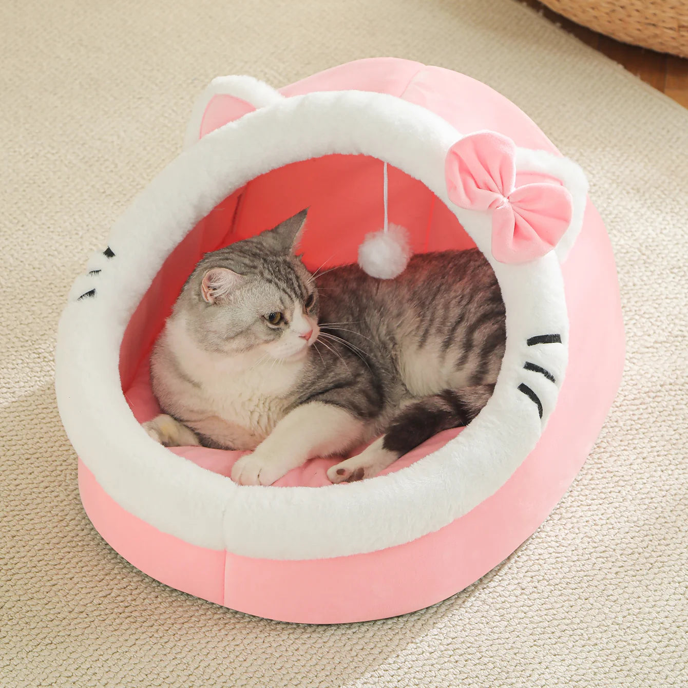 Cozy Cat House Bed Nest Tent For Pets Warm Comfort