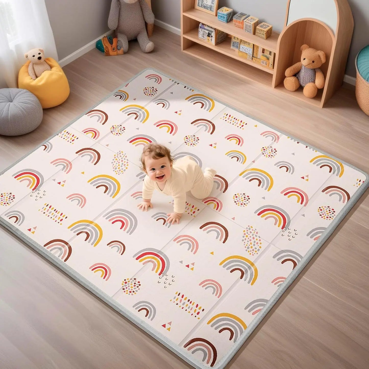 Foldable Baby Play Mat Safe Foam Tummy Time Surface