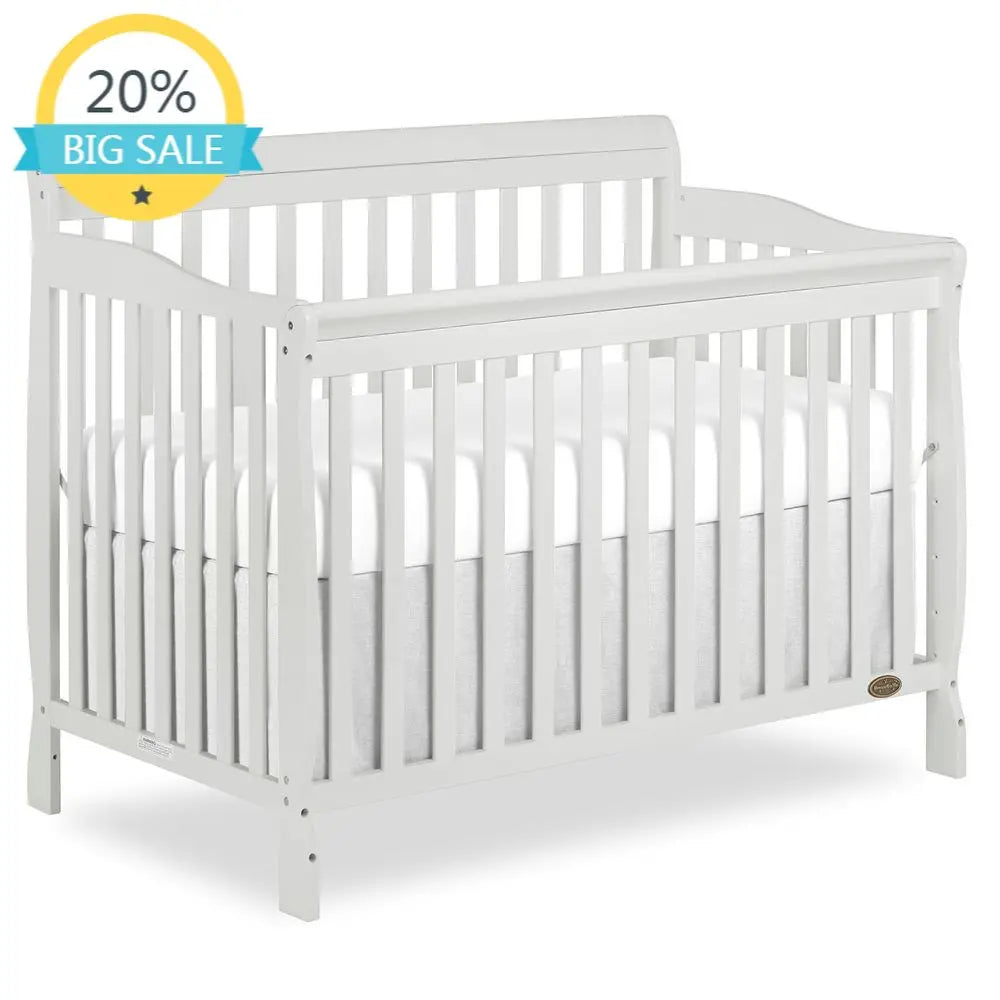 Convertible Crib Solid Pinewood With Four Mattress Heights