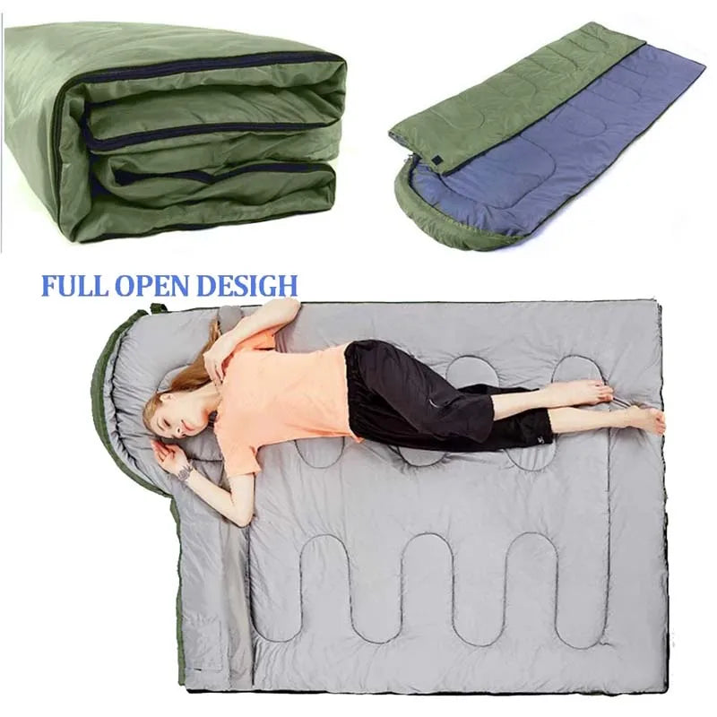 Camping Sleeping Bag Lightweight Four Season Mummy Cotton Backpacking