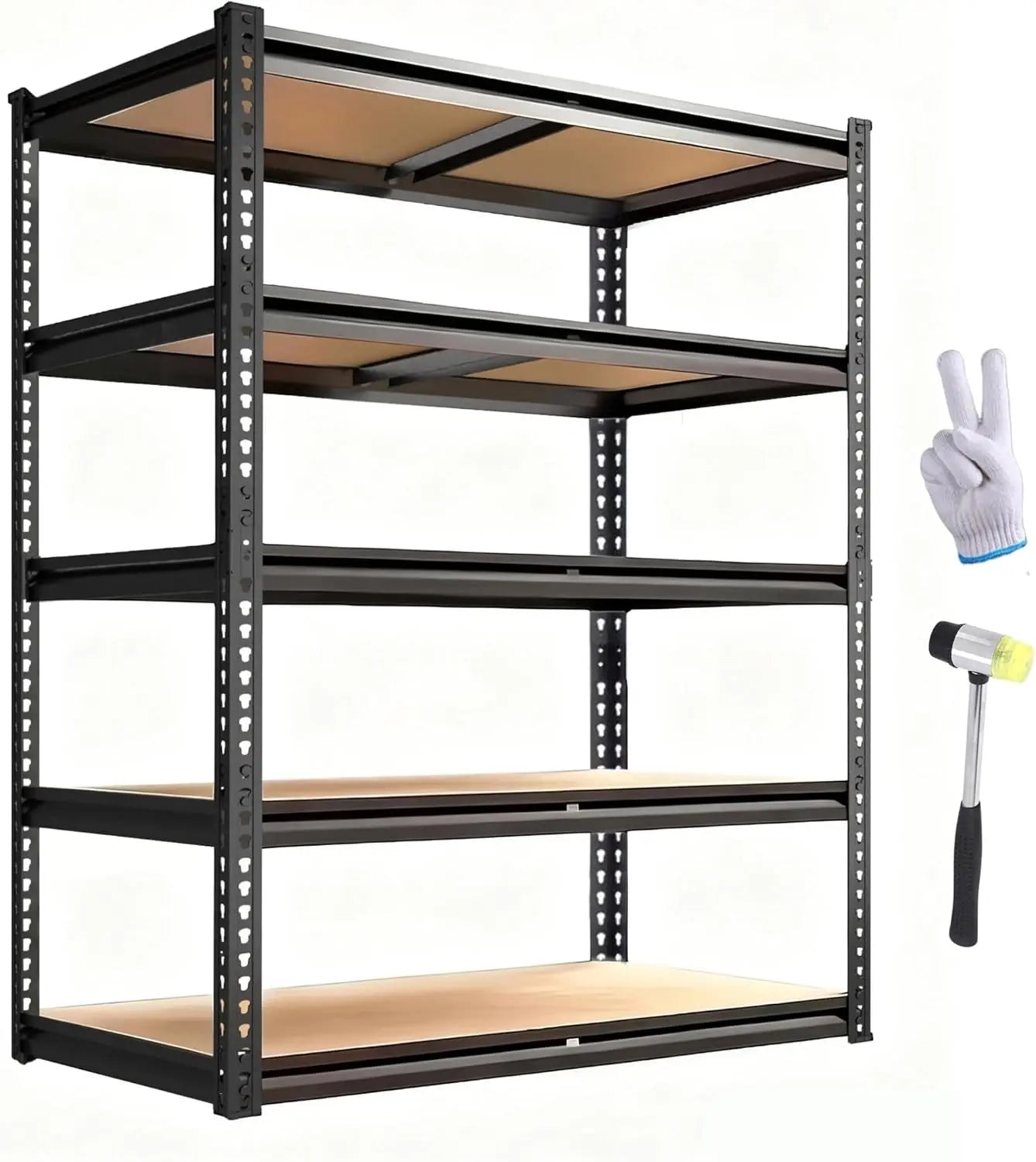 Heavy Duty Garage Shelving Rack 2400 LBS Metal Storage