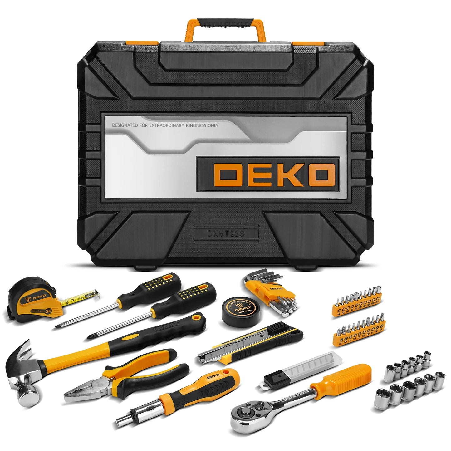 DEKOPRO 228Pcs Socket Wrench Auto Repair Tool Set Case