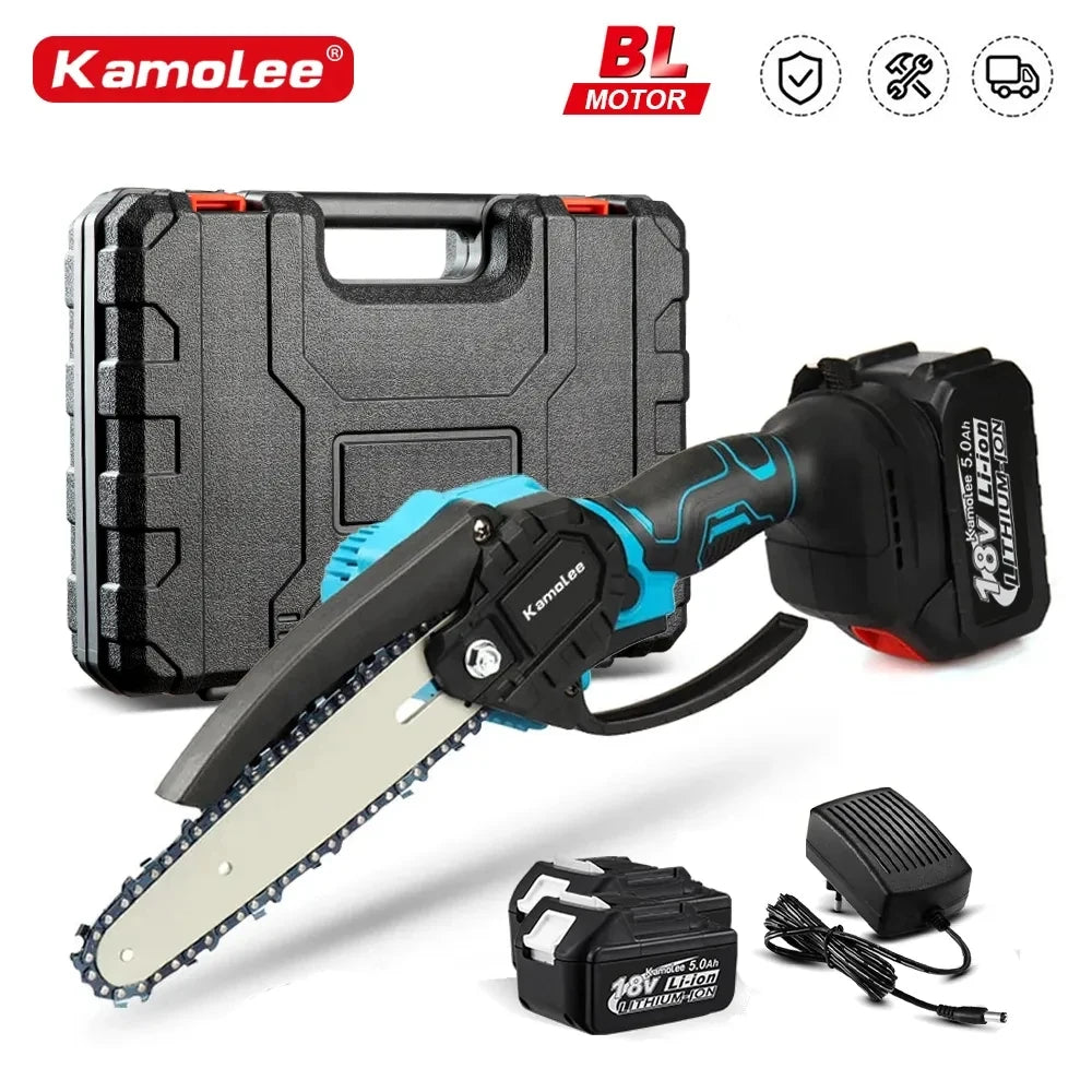 Kamolee Brushless Electric Chainsaw Mini Wood Cutter Pruning