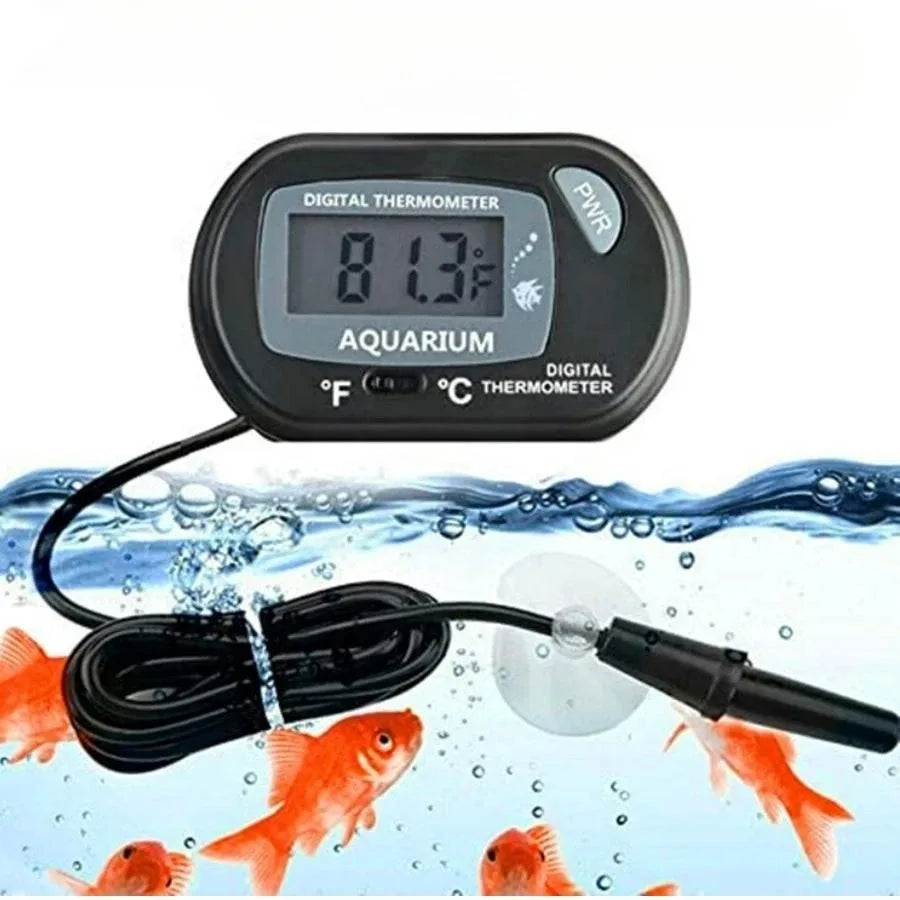 Digital Aquarium Thermometer With Probe Suction Cup Celsius