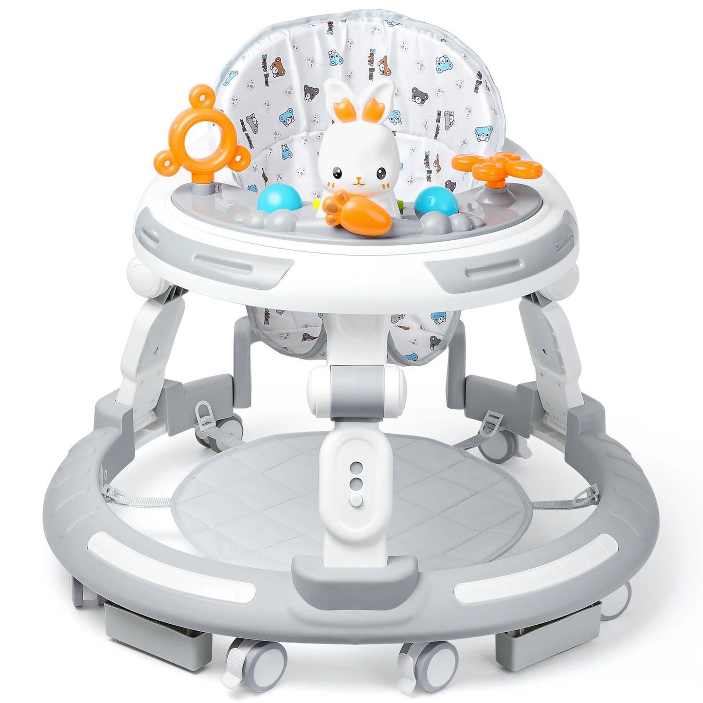 Safety-Enhanced 4-In-1 Baby Walker And Play Center