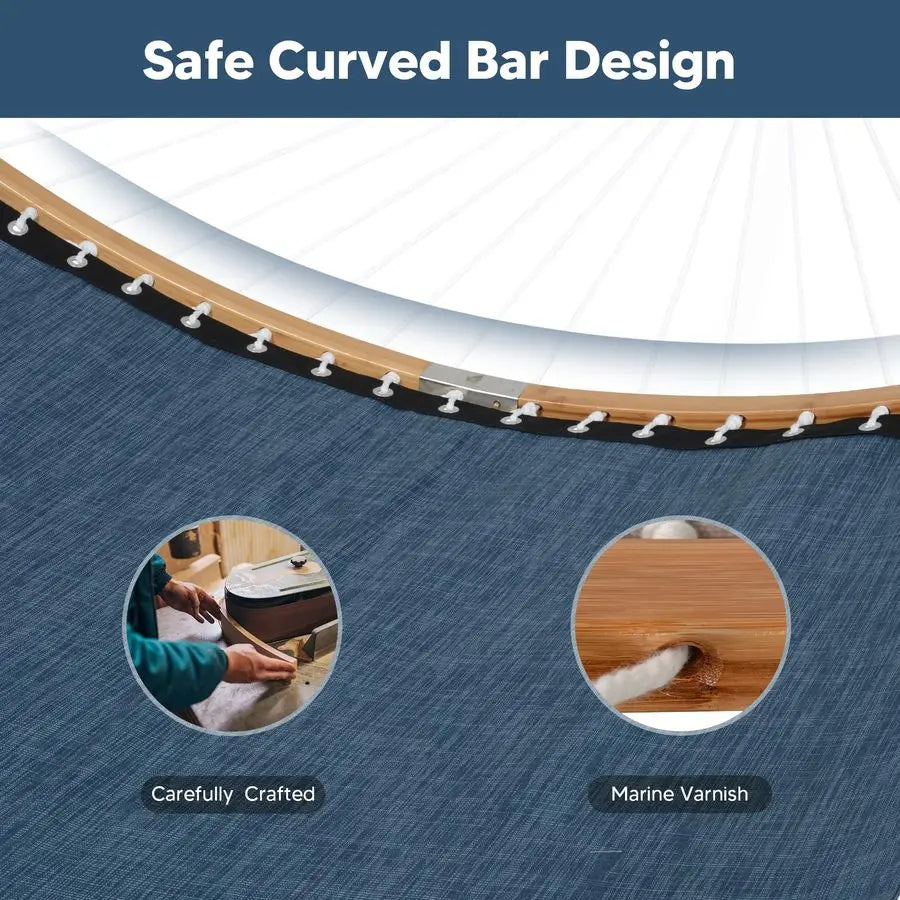 Heavy Duty Two Person Curved Bar Hammock For Poolside Patio
