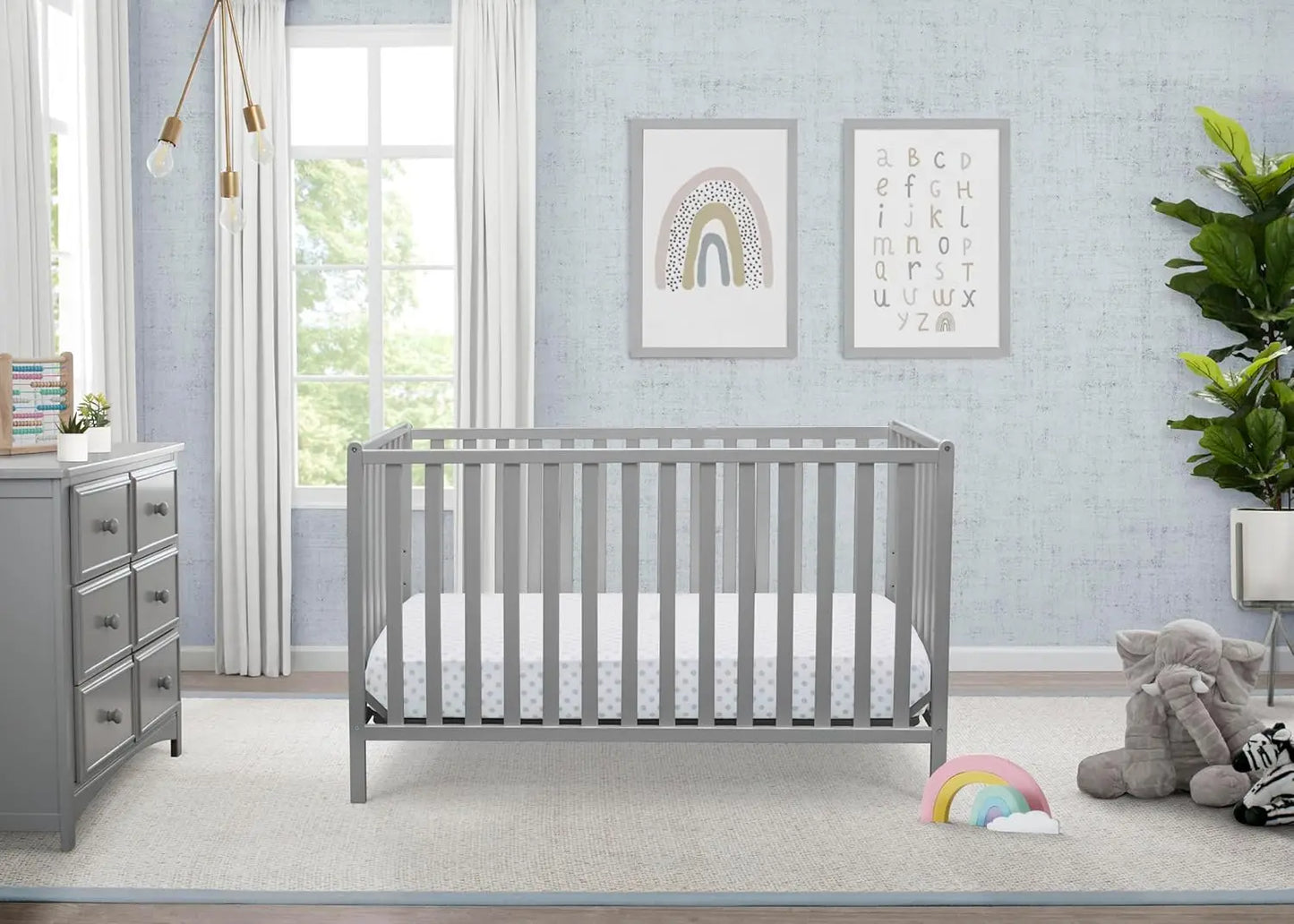 4-In-1 Convertible Crib Greenguard Gold Certified Toddler Bed Conversion