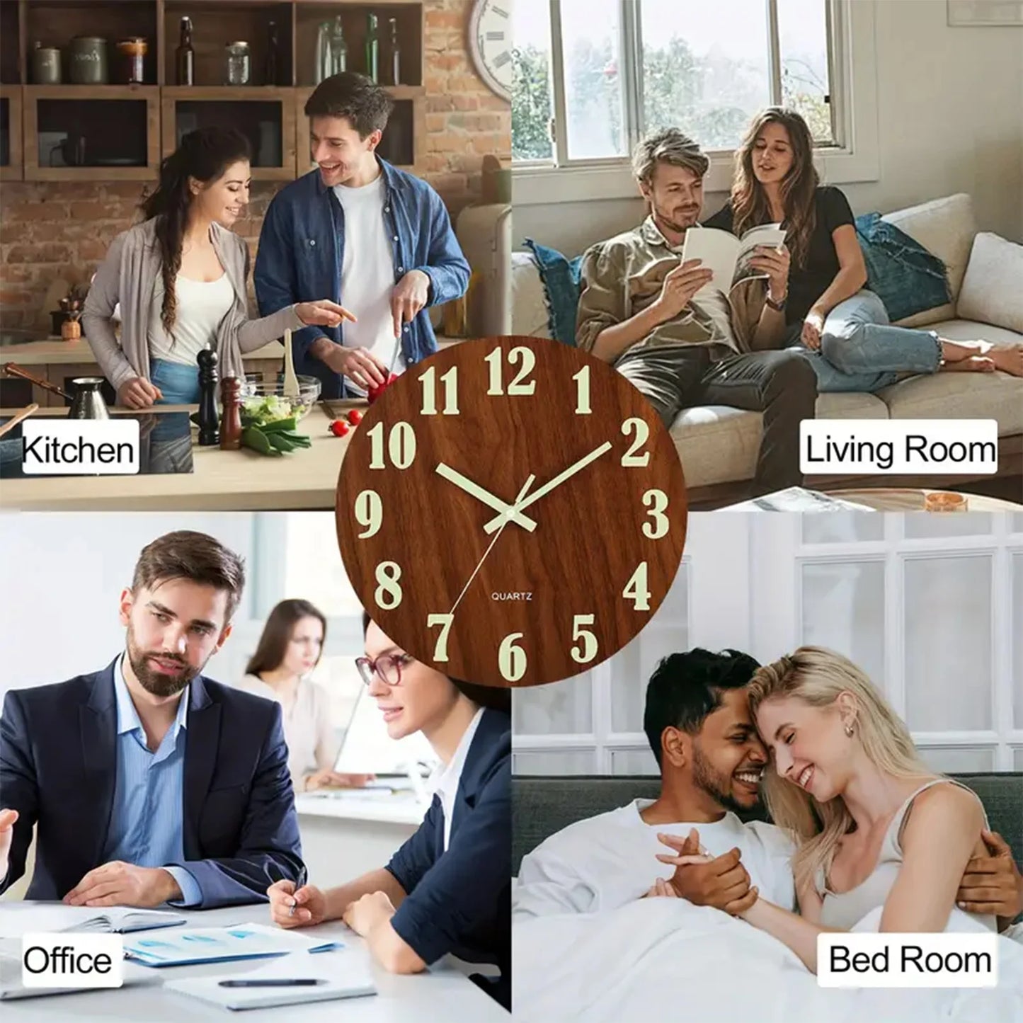 Modern Glow Wall Clock For Home Decor Gift