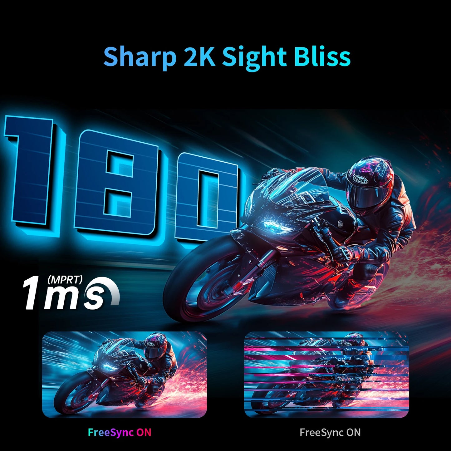 KTC WQHD 180Hz 1ms Curved Gaming Monitor FreeSync HDMI DisplayPort