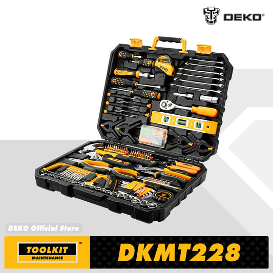 DEKOPRO 228Pcs Socket Wrench Auto Repair Tool Set Case