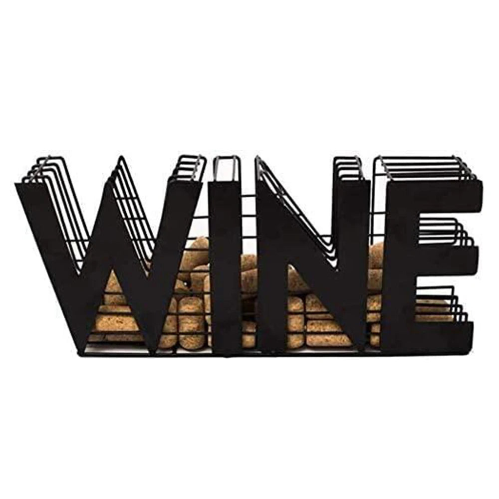 NEWIMAGE Modern Wine Cork Holder Rack for Kitchen Countertop Decor