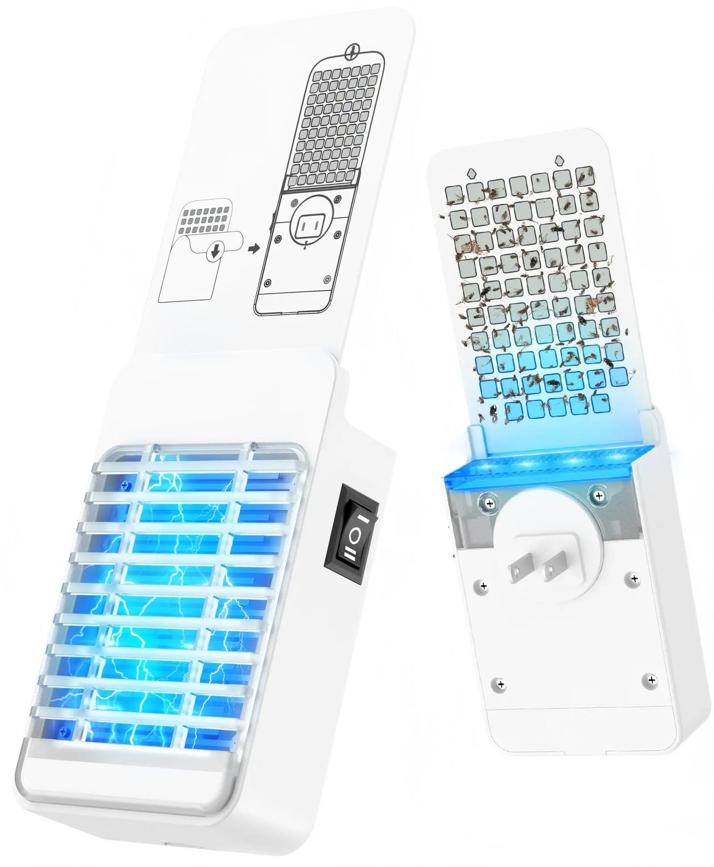 Solar Bug Zapper Outdoor 4200V 3-In-1 Mosquito Zapper RGB
