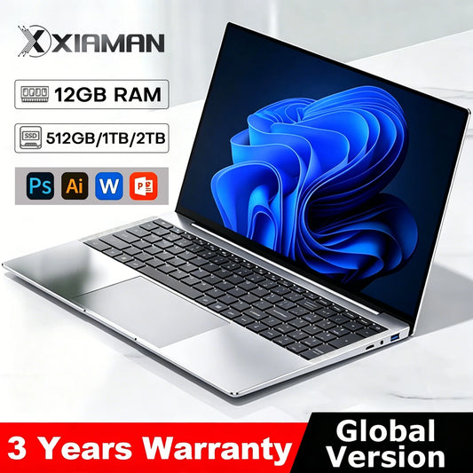 Xia Man Windows Laptop With Intel Atom A3950 12GB RAM SSD
