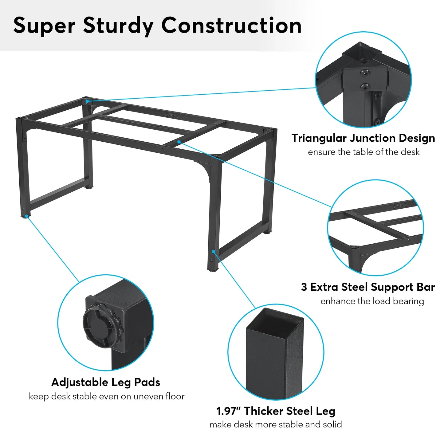 Tribesigns Large Office Desk Computer Table Workstation For Home Office