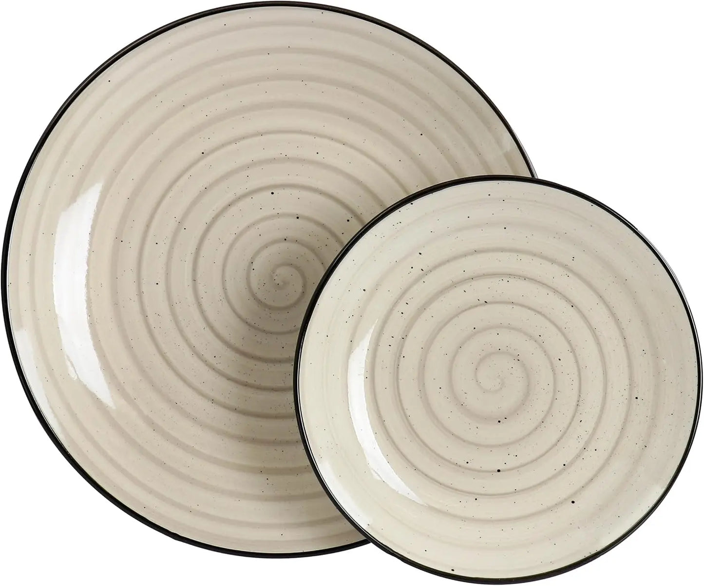 24 Piece Stoneware Dinnerware Set For Everyday Dining