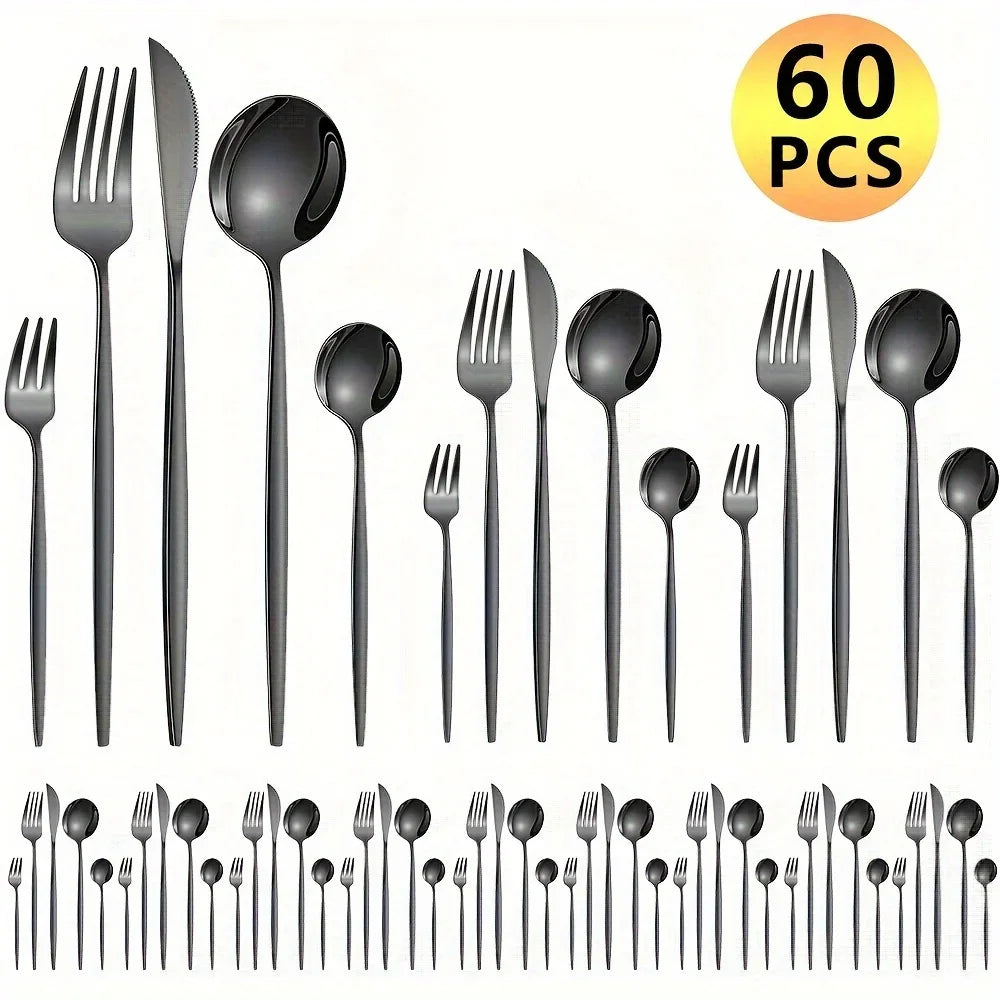Stainless Steel Cutlery Set Mirror Polished Dishwasher Safe