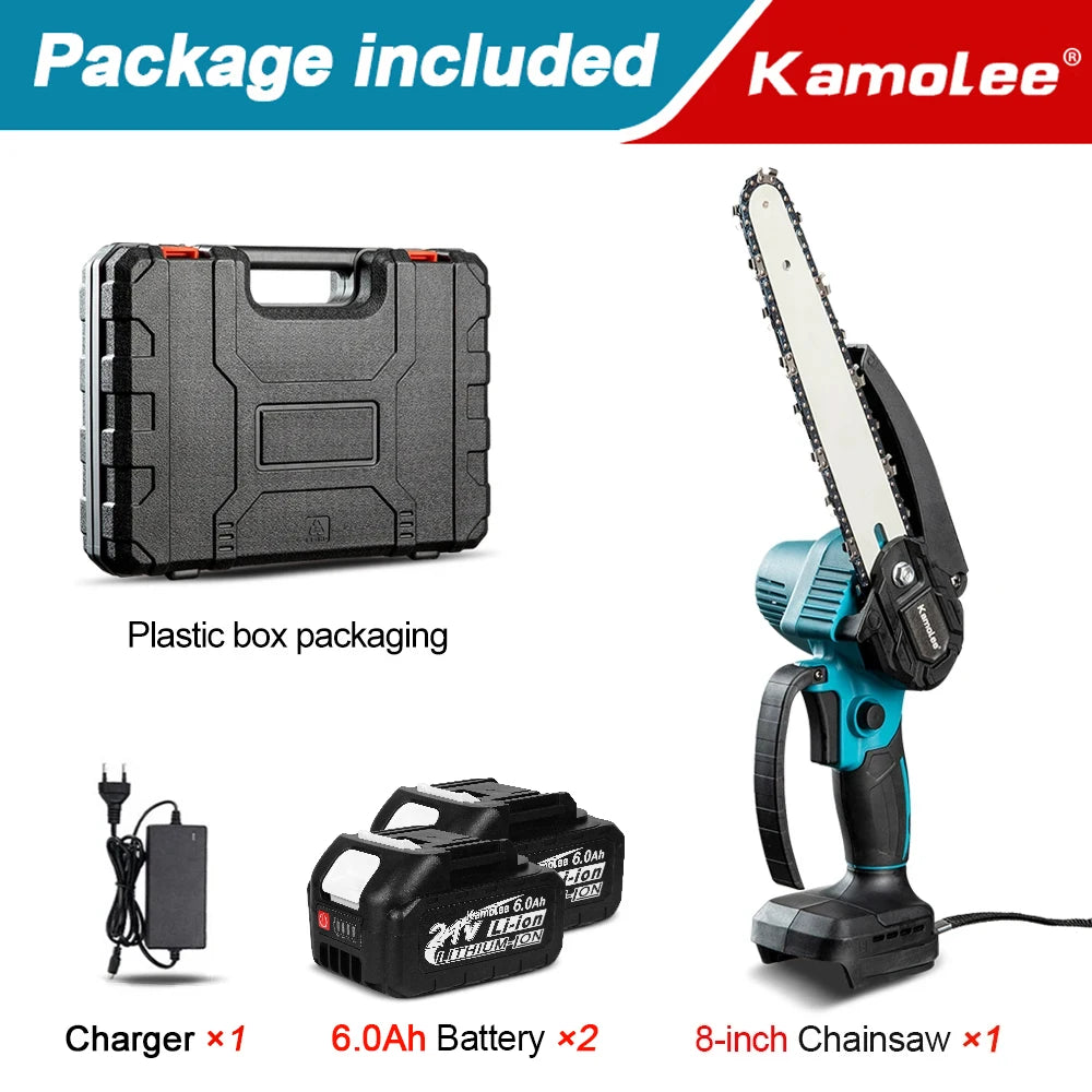 Kamolee Brushless Electric Chainsaw Mini Wood Cutter Pruning