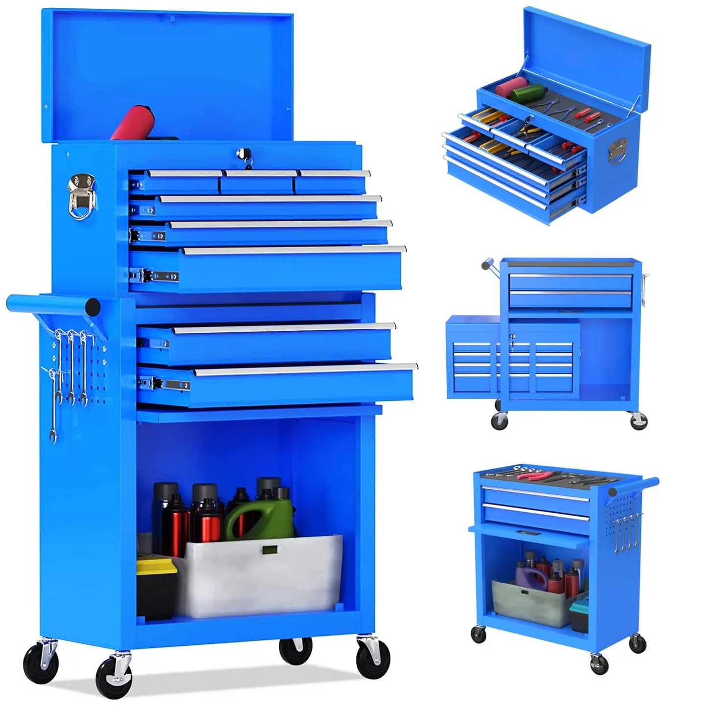 MOYU Rolling Tool Chest With Drawers And Wheels For Storage