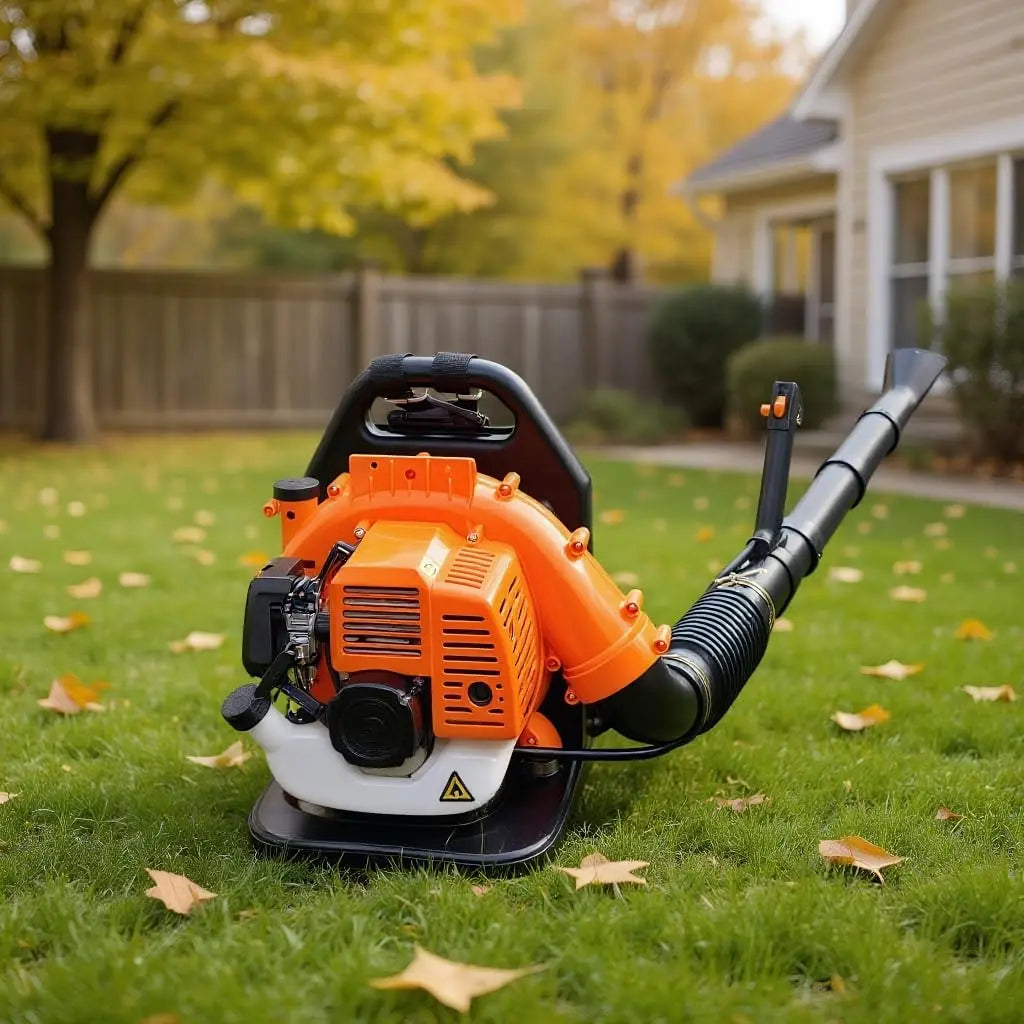 Gas Powered Backpack Leaf Blower With Adjustable 2-Stroke Engine