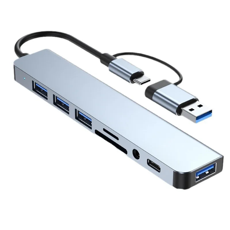 OULLX 8-In-1 USB-C Hub Docking Station With 3.5mm Audio