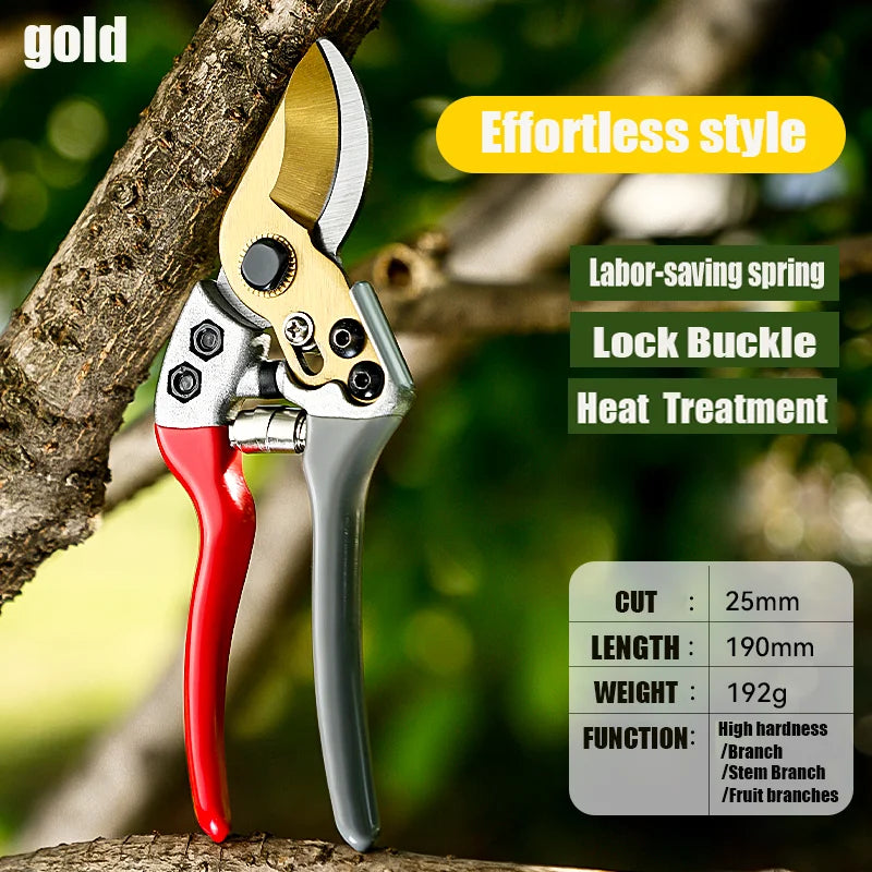 Garden Pruning Shears With SK5 Steel Blades Orchard Trimmer