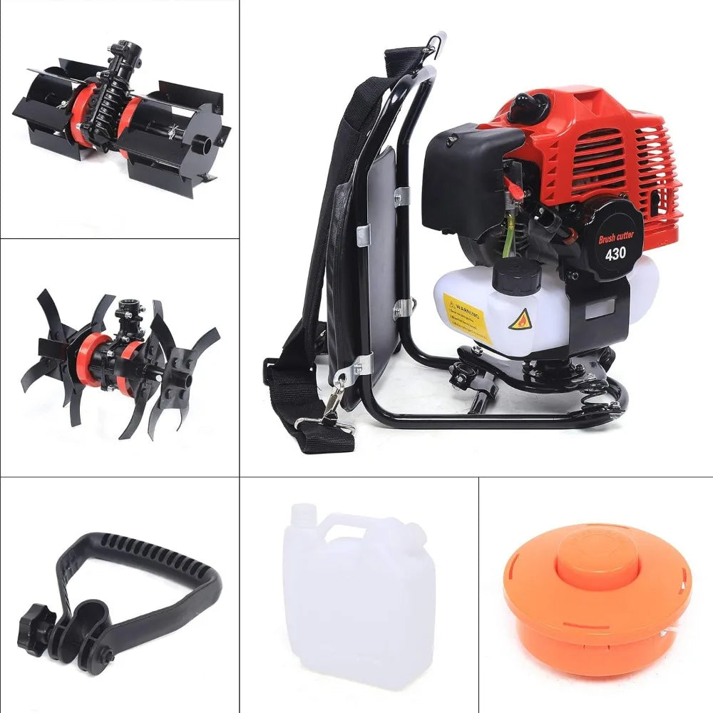 Gas Backpack Brush Cutter 2 Stroke Trimmer Weed Wacker