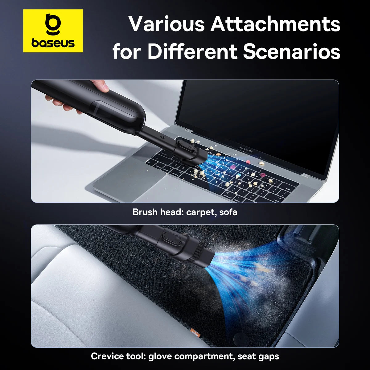 Baseus A0 Pro Wireless Car Vacuum With Portable Handheld Design