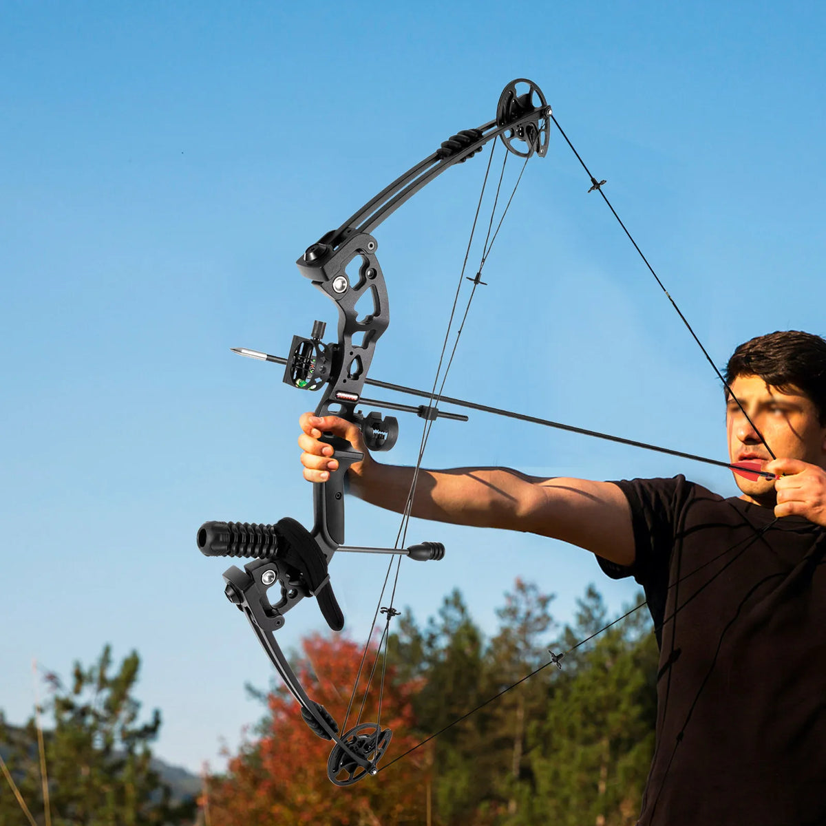 Right Handed Compound Bow Archery Kit With 12 Arrows