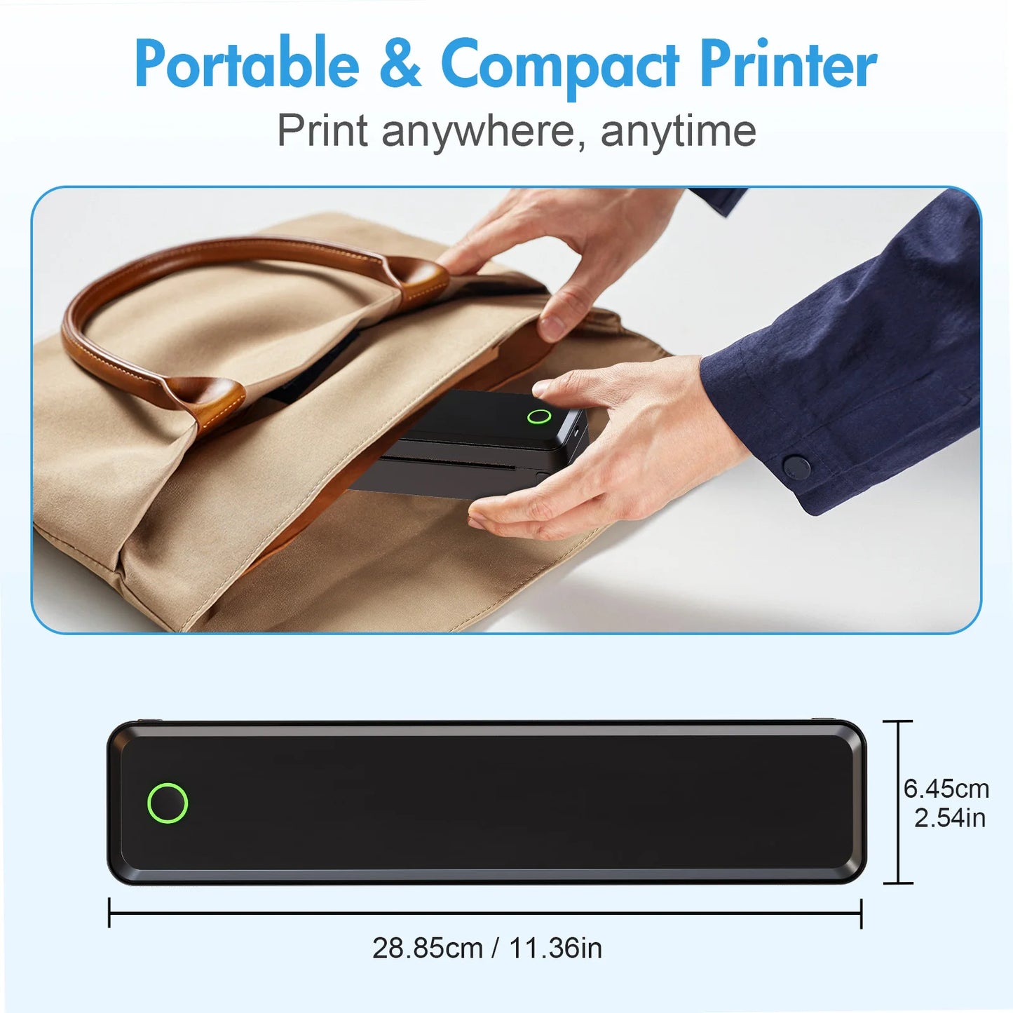 Portable Wireless Inkless Thermal Label Printer For Travel And Office