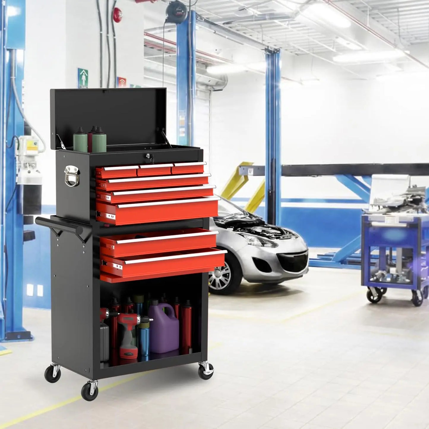 MOYU Rolling Tool Chest With Drawers And Wheels For Storage