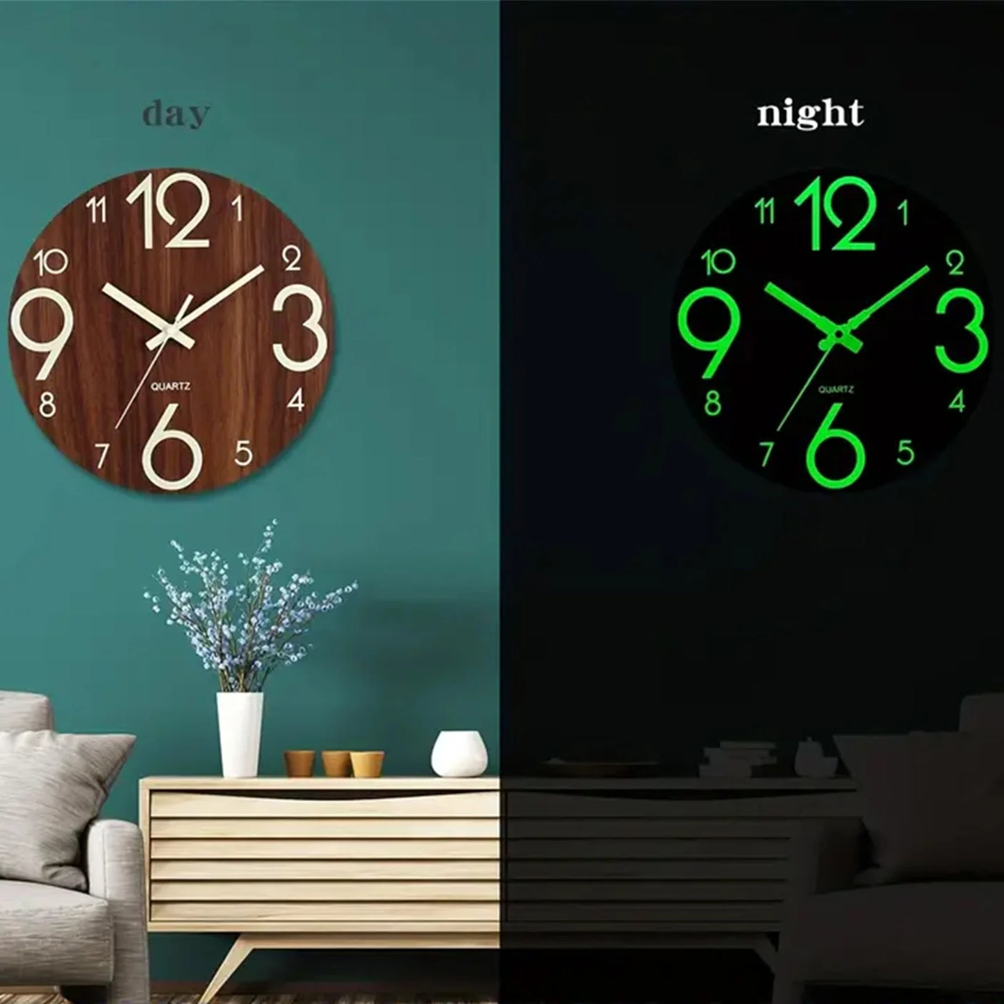 Modern Glow Wall Clock For Home Decor Gift