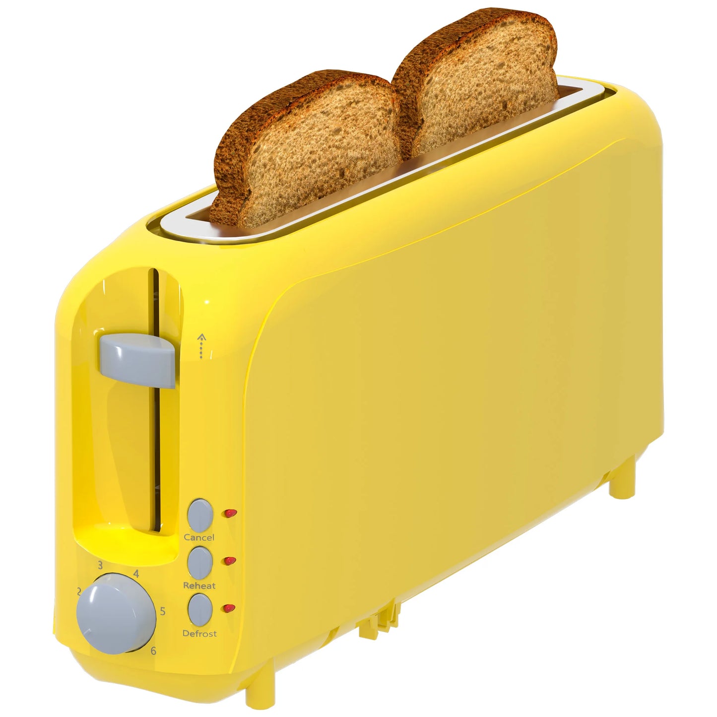 YUKOOL 2-Slice Slim Toaster With Auto Shutoff Removable Crumb Tray
