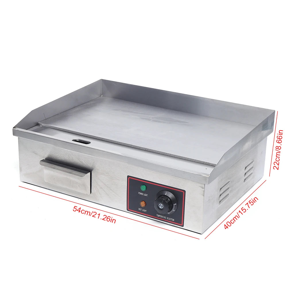 Commercial Electric Flat Top Griddle Stainless Steel Countertop