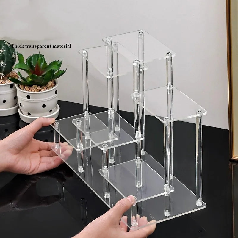 Acrylic Display Stand Transparent Handheld Blind Box For Dolls